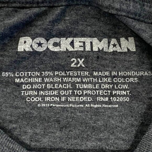 Rocketman The Movie NOS Adult 2XL 2019 Gray T-Shirt - Picture 3 of 5